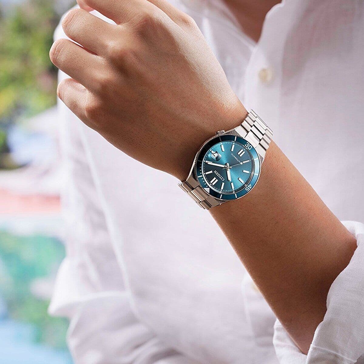 Citizen Tsuyosa Shore Petrol Blue NJ0231-56L Otomatik Erkek Kol Saati — görsel 2